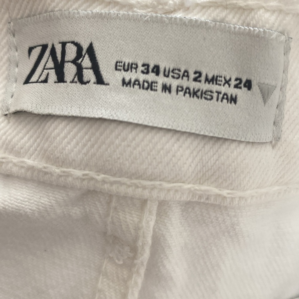 ZARA High-Rise Ripped Split Shorts Size 2 - New with tags - Picture 9 of 9